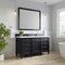 James Martin Vanities Brittany 60in Single Vanity, Black Onyx w/ 3 CM White Zeus Quartz Top 650-V60S-BKO-3WZ - alternate 2
